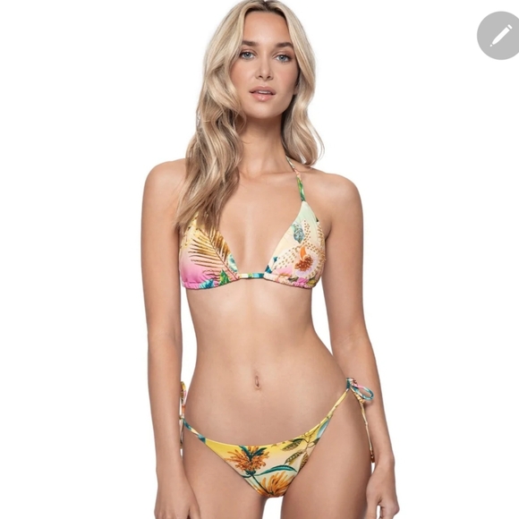 PQ Swim Oasis Embellished Bikini Top D/ Bottom Large - Picture 6 of 14